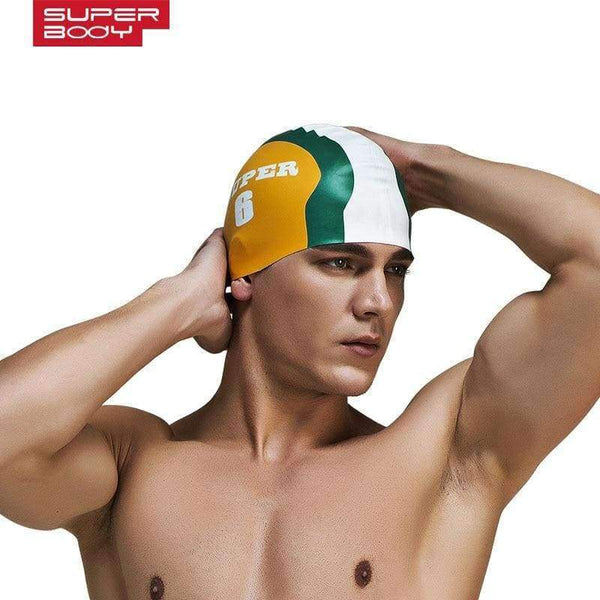 Planet Gates Water man swimming caps silicone boys 2016 new blue bathing cap male adult professional waterproof ear Sale