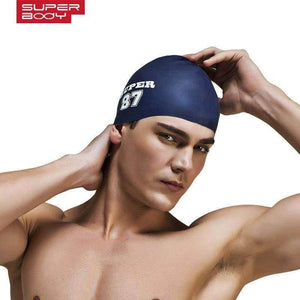 Planet Gates Water man swimming caps silicone boys 2016 new blue bathing cap male adult professional waterproof ear Sale