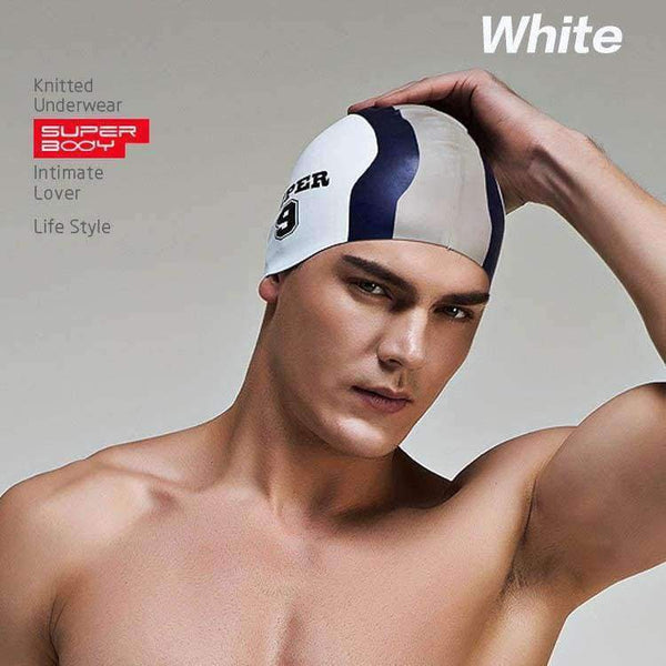 Planet Gates Water man swimming caps silicone boys 2016 new blue bathing cap male adult professional waterproof ear Sale