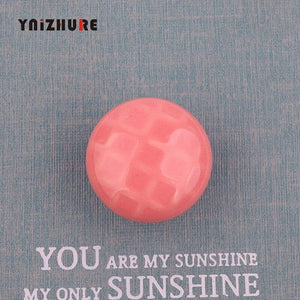 Rural Acme Nordic Style Ceramic Single Cartoon Round  Wardrobe Kitchen Garden Door Handle Modern Cabinet Handle