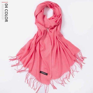 Planet Gates Watermelon Red / 216cmX65cm Autumn and Winter Scarf Women Fashion Solid Cashmere scarves for Women Shawls and Wraps 35 Colours