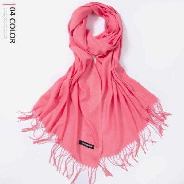 Planet Gates Watermelon Red / 216cmX65cm Autumn and Winter Scarf Women Fashion Solid Cashmere scarves for Women Shawls and Wraps 35 Colours
