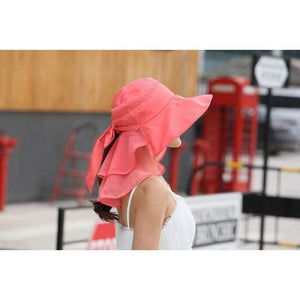 Planet Gates Watermelon red Sun Hats With Face Neck Protection For Women Sombreros Mujer Verano Wide Brim Summer Visor Caps Anti-UV Chapeu Feminino outdoor