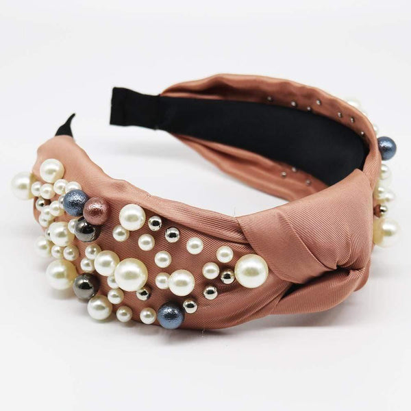 Women Elegant Pearls Simple Hairbands Noble Headband Hair Hoops Holder Ornament Head Ties Lady Fashion Head Accessories