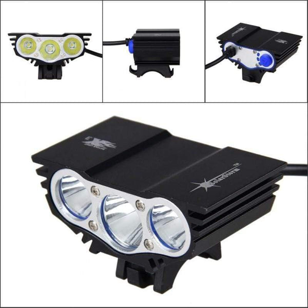 Planet Gates Waterproof  3XT6 LED Bicycle Light 10000LM Front Bike Head Light Night Cycling Lamp 5V USB Headlamp Only Lamp No Battery