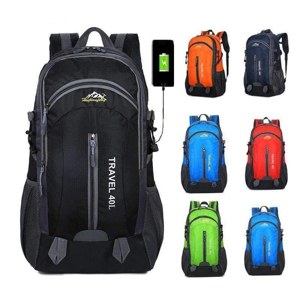 Planet Gates Waterproof Backpack Hiking Bag Cycling Climbing Backpack Travel Outdoor Bags Men Women USB Charge Anti Theft Sports Bag