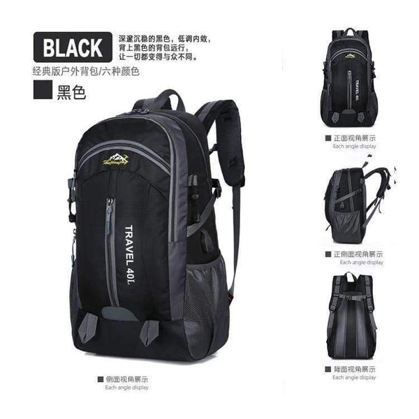 Planet Gates Waterproof Backpack Hiking Bag Cycling Climbing Backpack Travel Outdoor Bags Men Women USB Charge Anti Theft Sports Bag