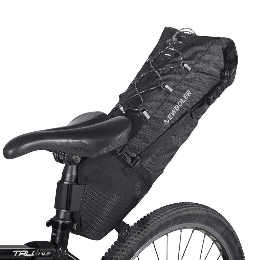 Planet Gates Waterproof Bicycle Saddle Bag Large Bike Tail Seat Bags TPU + Polyester Cycling Rear Panniers Bike Accessories 12L