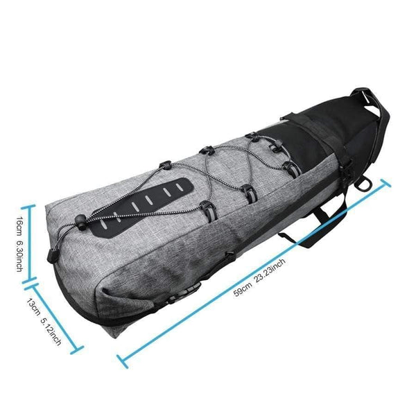 Planet Gates Waterproof Bicycle Saddle Bag Large Bike Tail Seat Bags TPU + Polyester Cycling Rear Panniers Bike Accessories 12L