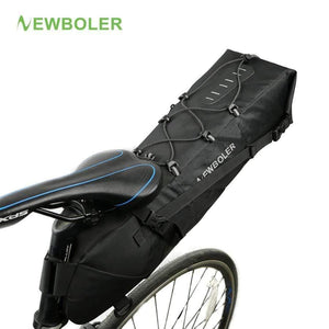 Planet Gates Waterproof Bicycle Saddle Bag Large Bike Tail Seat Bags TPU + Polyester Cycling Rear Panniers Bike Accessories 12L