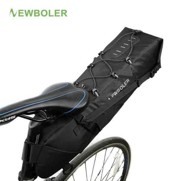 Planet Gates Waterproof Bicycle Saddle Bag Large Bike Tail Seat Bags TPU + Polyester Cycling Rear Panniers Bike Accessories 12L