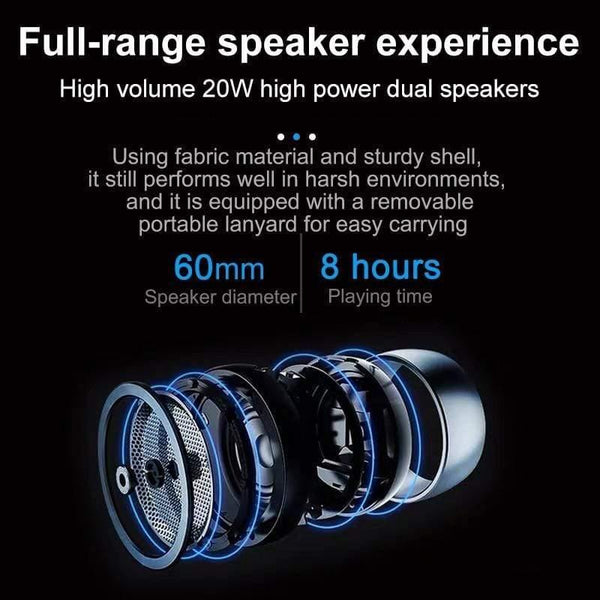 Planet Gates Waterproof Bluetooth Speaker Portable Wireless Speakers Subwoofer Outdoor Loudspeaker Stereo Music Surround TF FM Radio With Mic