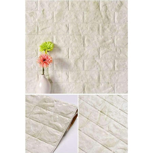 Planet Gates Waterproof Foam Brick 3D Wall Panel DIY Self Adhesive Wallpaper For Kids Room Bedroom Wall Decor 3D Brick Living Room Wall Paper