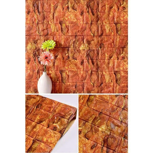 Planet Gates Waterproof Foam Brick 3D Wall Panel DIY Self Adhesive Wallpaper For Kids Room Bedroom Wall Decor 3D Brick Living Room Wall Paper