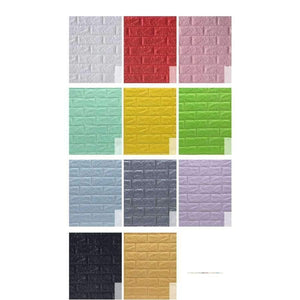 Planet Gates Waterproof Foam Brick 3D Wall Panel DIY Self Adhesive Wallpaper For Kids Room Bedroom Wall Decor 3D Brick Living Room Wall Paper