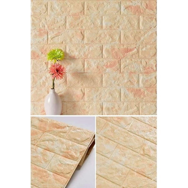 Planet Gates Waterproof Foam Brick 3D Wall Panel DIY Self Adhesive Wallpaper For Kids Room Bedroom Wall Decor 3D Brick Living Room Wall Paper