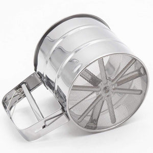 Waterproof Semi-automatic Flour Convenient Sieve Small Hand-held Baking Tool Stainless Steelv