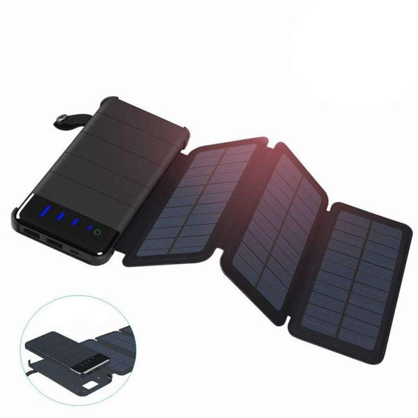 Planet Gates Waterproof Solar Power Bank 10000mah Portable Charger Solar Panel Charger External Battery Universal Powerbank