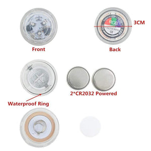 Waterproof Submersible LED Light RGB Underwater Bath Light For Wedding Tea Light Vase Bowl Party Xmas Holiday Decoration