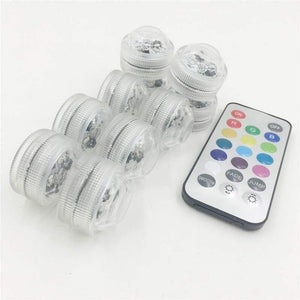 Waterproof Submersible LED Light RGB Underwater Bath Light For Wedding Tea Light Vase Bowl Party Xmas Holiday Decoration