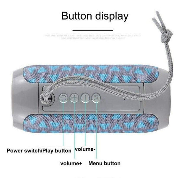 Waterproof Subwoofer Portable Bluetooth Speaker 8D Surround Loudspeake TF Card/AUX /FM Radio /Call 1200mAh For Outdoor Sports