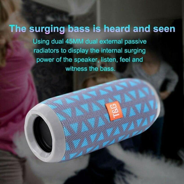 Waterproof Subwoofer Portable Bluetooth Speaker 8D Surround Loudspeake TF Card/AUX /FM Radio /Call 1200mAh For Outdoor Sports