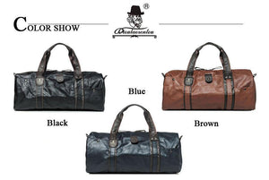 Planet Gates Waterproof Travel Bag for Women Hand  Vintage Mens Leather Travel Duffle Bags Pu Leather Weekend Bag Men