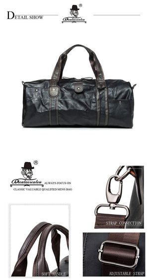 Planet Gates Waterproof Travel Bag for Women Hand  Vintage Mens Leather Travel Duffle Bags Pu Leather Weekend Bag Men