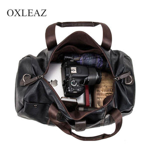 Planet Gates Waterproof Travel Bag for Women Hand  Vintage Mens Leather Travel Duffle Bags Pu Leather Weekend Bag Men