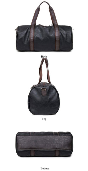 Planet Gates Waterproof Travel Bag for Women Hand  Vintage Mens Leather Travel Duffle Bags Pu Leather Weekend Bag Men