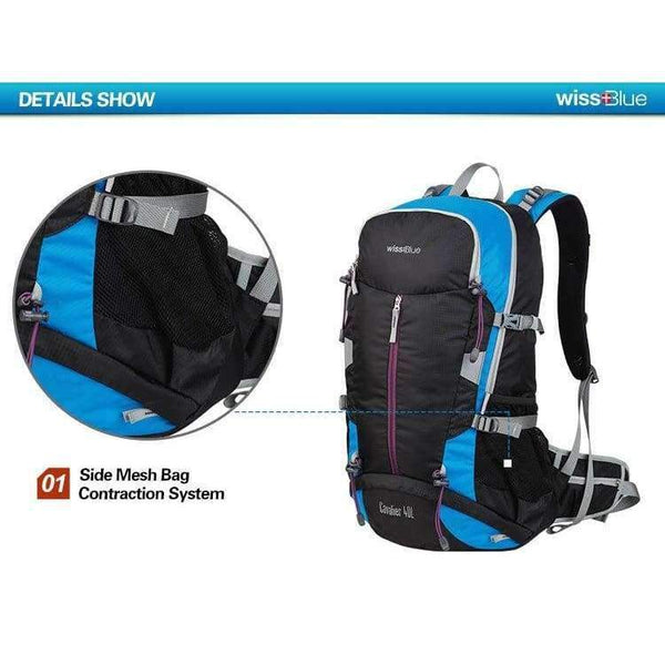 Planet Gates Waterproof Travel Hiking Backpack 40L Sports Bag Mountaineering Rucksack Shoulders Bag Climbing Backpack Outdoor Travel