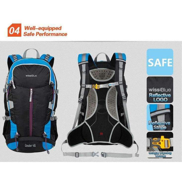 Planet Gates Waterproof Travel Hiking Backpack 40L Sports Bag Mountaineering Rucksack Shoulders Bag Climbing Backpack Outdoor Travel