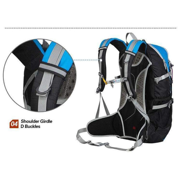 Planet Gates Waterproof Travel Hiking Backpack 40L Sports Bag Mountaineering Rucksack Shoulders Bag Climbing Backpack Outdoor Travel