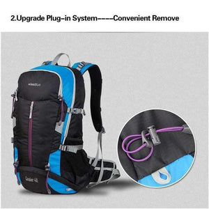 Planet Gates Waterproof Travel Hiking Backpack 40L Sports Bag Mountaineering Rucksack Shoulders Bag Climbing Backpack Outdoor Travel