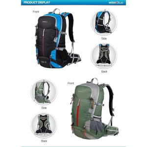 Planet Gates Waterproof Travel Hiking Backpack 40L Sports Bag Mountaineering Rucksack Shoulders Bag Climbing Backpack Outdoor Travel