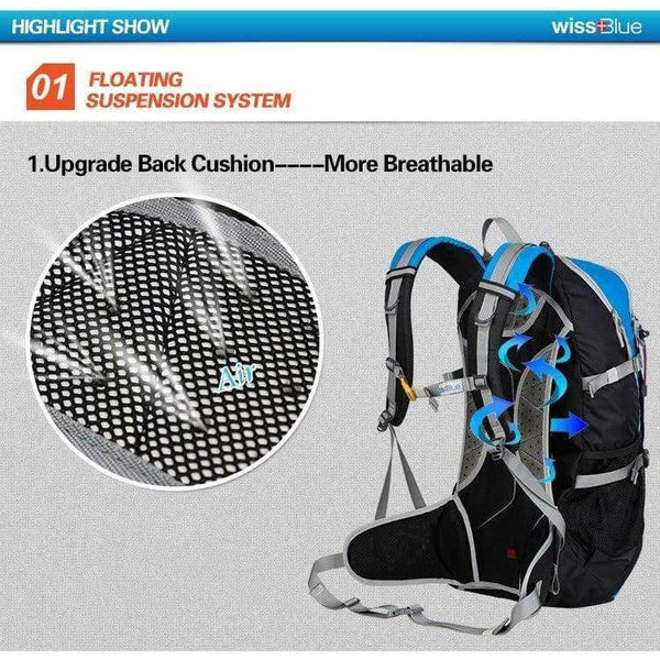 Planet Gates Waterproof Travel Hiking Backpack 40L Sports Bag Mountaineering Rucksack Shoulders Bag Climbing Backpack Outdoor Travel