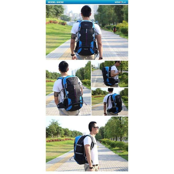 Planet Gates Waterproof Travel Hiking Backpack 40L Sports Bag Mountaineering Rucksack Shoulders Bag Climbing Backpack Outdoor Travel