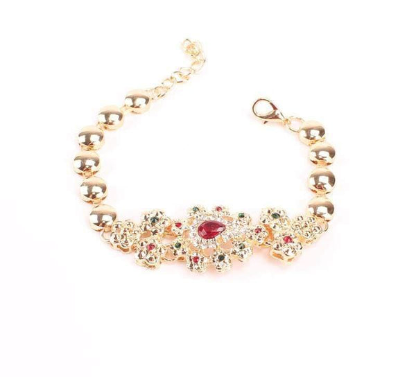 Planet Gates Wedding Accessories African Beads Party Gift Gold Color Crystal Necklace Earrings Sets