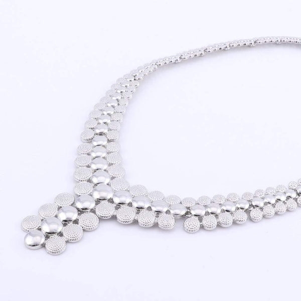 Planet Gates Wedding African Beads Jewelry Set Women African Costume Jewelry Set Dubai Silver Plated Necklace Sets