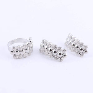 Planet Gates Wedding African Beads Jewelry Set Women African Costume Jewelry Set Dubai Silver Plated Necklace Sets