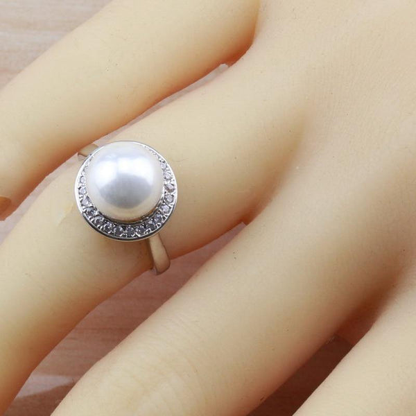 Planet Gates Wedding Bridal Costume 925 Silver Jewelry Sets With Natural Freshwater Pearl White Stone CZ For Women Sets