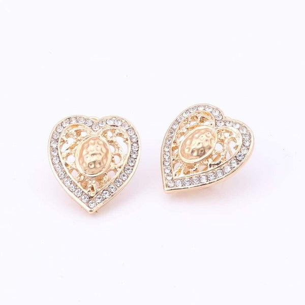 Planet Gates Wedding Bridal Costume Jewelry Sets Dubai Indian Gold Color Heart Shaped Necklace Earrings Ring Sets For Women