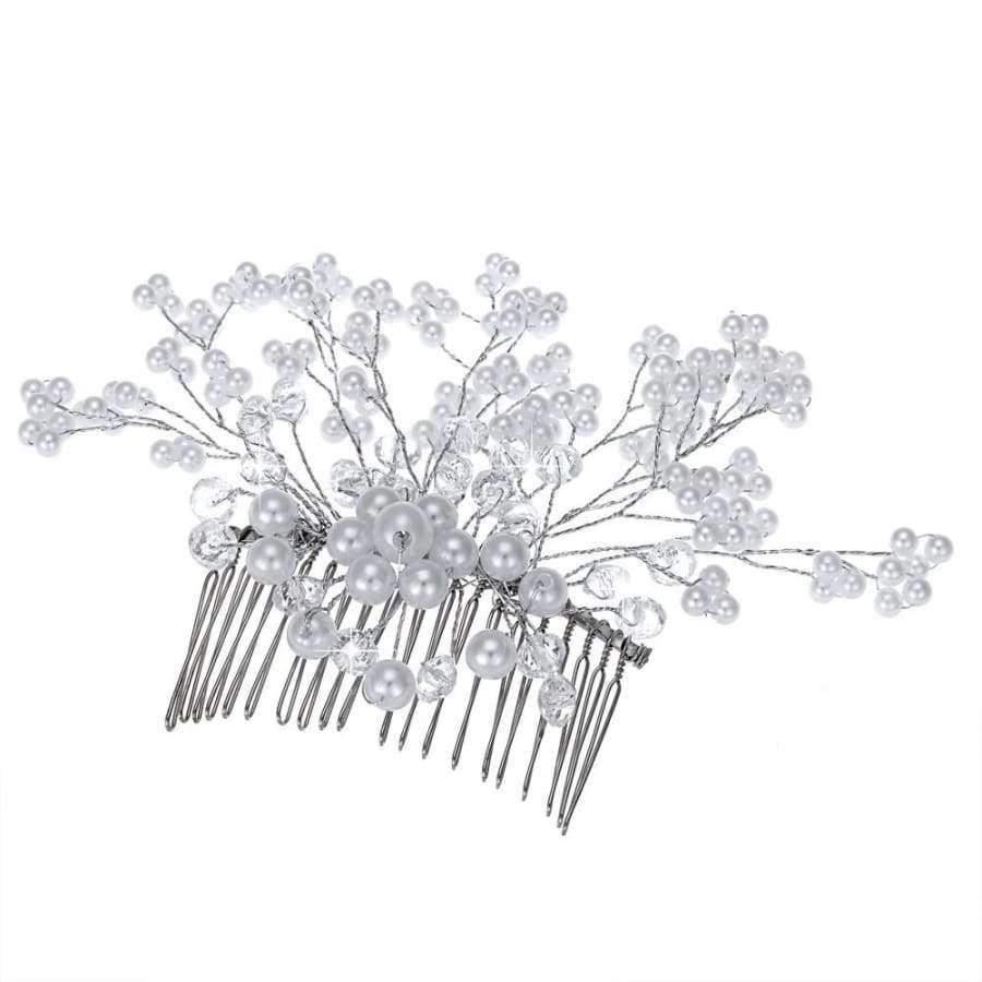 Planet Gates Wedding Bridal Hair Comb Clip Crystal Rhinestone Flower Faux Pearl Hairpin hair care