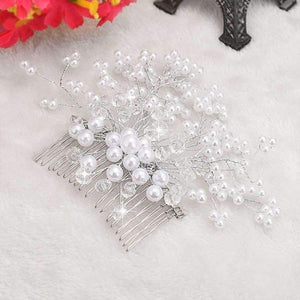 Planet Gates Wedding Bridal Hair Comb Clip Crystal Rhinestone Flower Faux Pearl Hairpin hair care