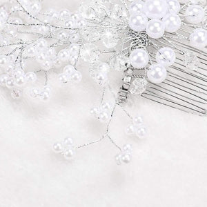 Planet Gates Wedding Bridal Hair Comb Clip Crystal Rhinestone Flower Faux Pearl Hairpin hair care