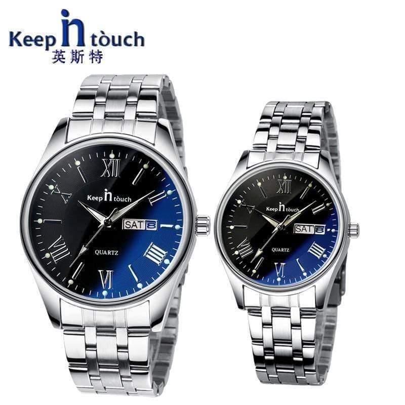 Planet Gates Wedding Couple Watches for Lovers Steel Waterproof Gifts Couples Watch Man and Ladies Dress Men Clock Reloj Hombre