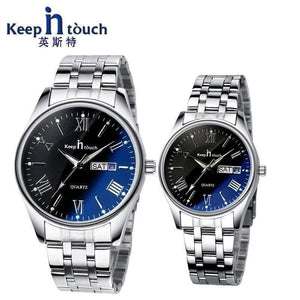 Planet Gates Wedding Couple Watches for Lovers Steel Waterproof Gifts Couples Watch Man and Ladies Dress Men Clock Reloj Hombre