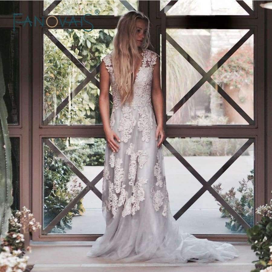 Planet Gates Wedding Dress robe de mariage gelinlik Beach Lace Wedding Dresses 2018 Plus Size vestido de noiva de renda