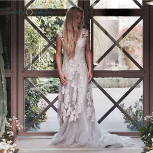 Planet Gates Wedding Dress robe de mariage gelinlik Beach Lace Wedding Dresses 2018 Plus Size vestido de noiva de renda