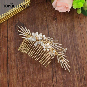 Planet Gates Wedding Elegant Accessories Bridal Hair Comb with Crystal and Pearl Bridal Gold Accessories Fast Shipping